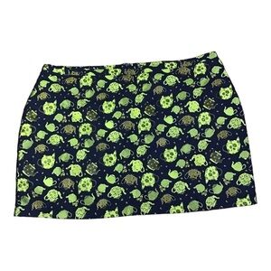 ModCloth Rare Alice In Wonderland Teapot Brocade Skirt Size 4X Blue Green